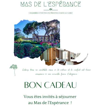 Bon cadeau pour le Mas de l'Espérance, Chambres d'Hôtes dans le Gard en Camargue
